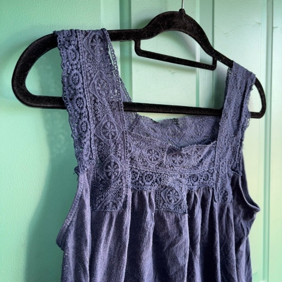 RXB size large navy blue lace tank top - Picture 2 of 6